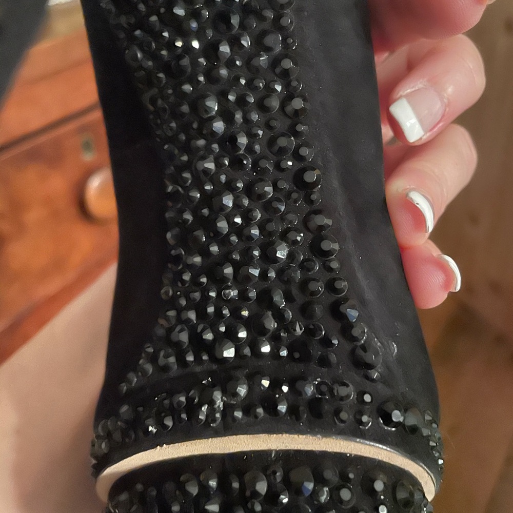 Brian Atwood 38.5/8 black crystal heels. Size 8 - Picture 9 of 16
